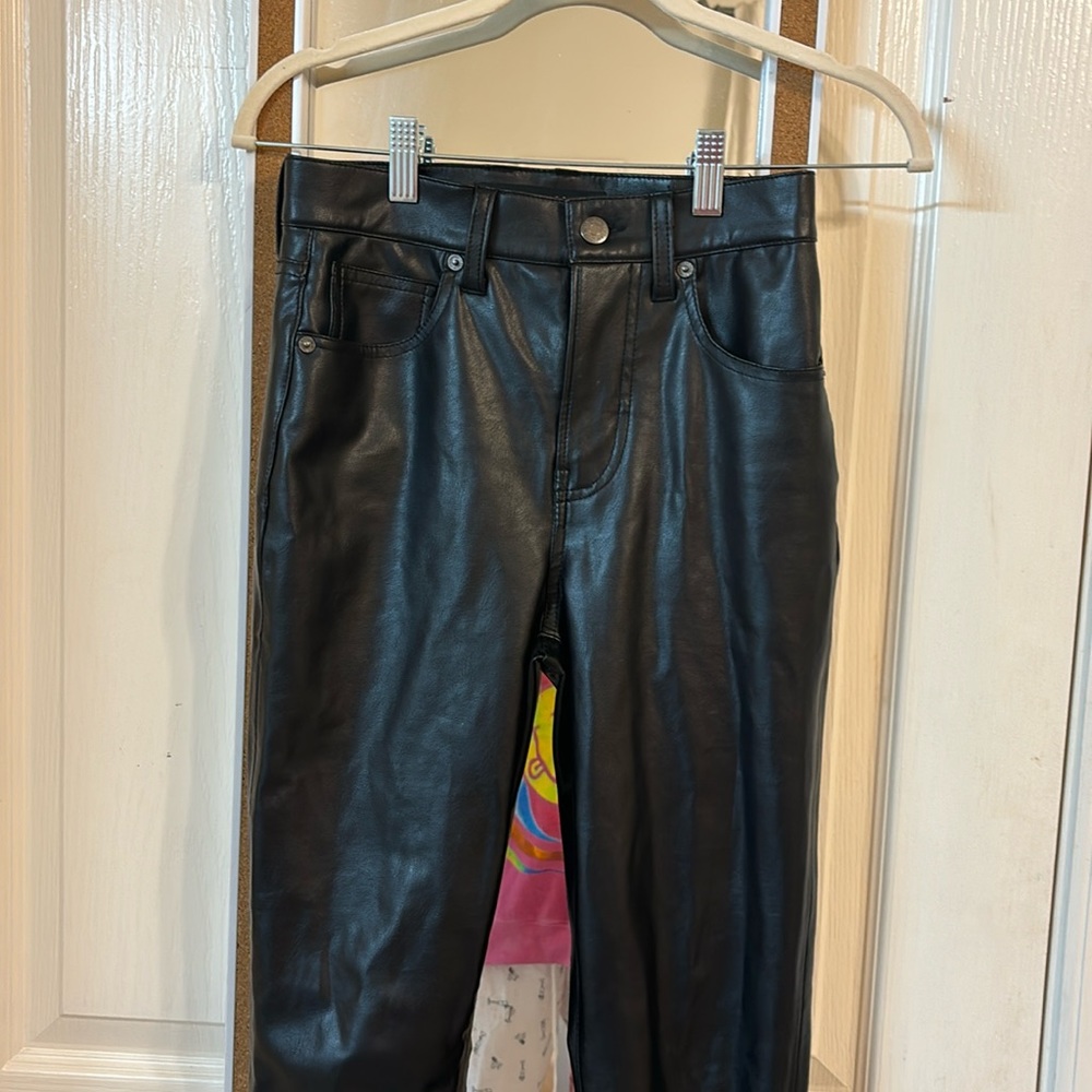 veronica beard skinny leather pants, size 25